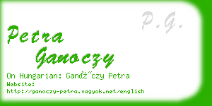 petra ganoczy business card